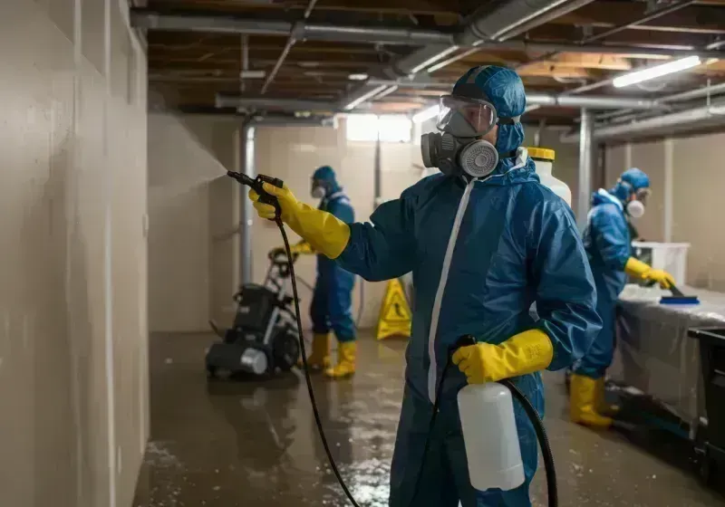 Basement Sanitization and Antimicrobial Treatment process in Harristown, IL